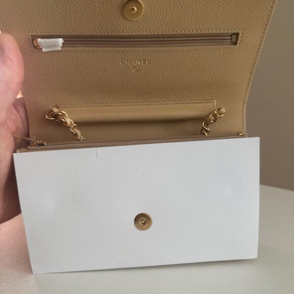 Chanel Wallet on Chain Quilted Caviar - Neutral - Brand New - Picture 3 of 7